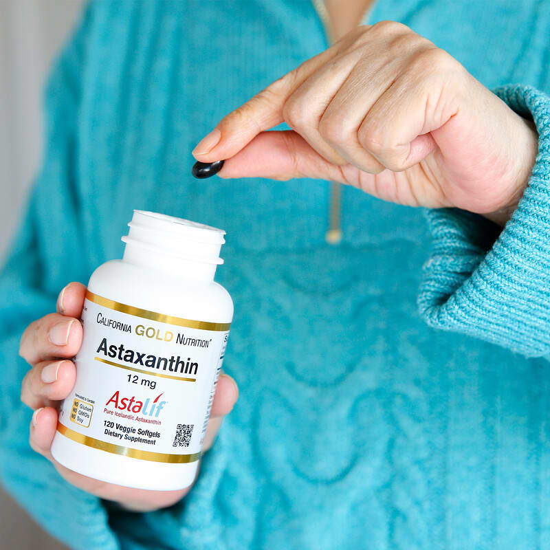 California Gold Nutrition, Astaxanthin, Astalif® Pure Icelandic, 12 mg, 120 Veggie Softgels