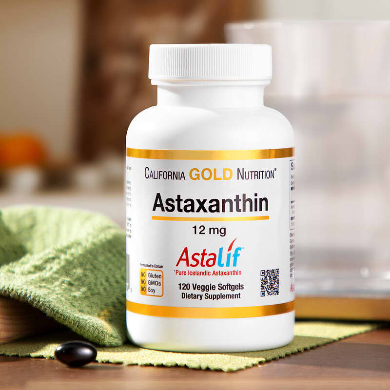 California Gold Nutrition, Astaxanthin, Astalif® Pure Icelandic, 12 mg, 120 Veggie Softgels