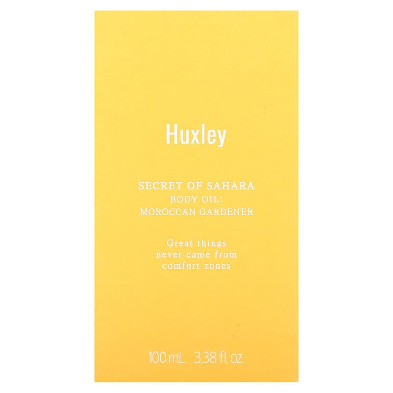 Huxley, Secret of Sahara, Body Oil, Moroccan Gardener, 3.38 fl oz (100 ml)