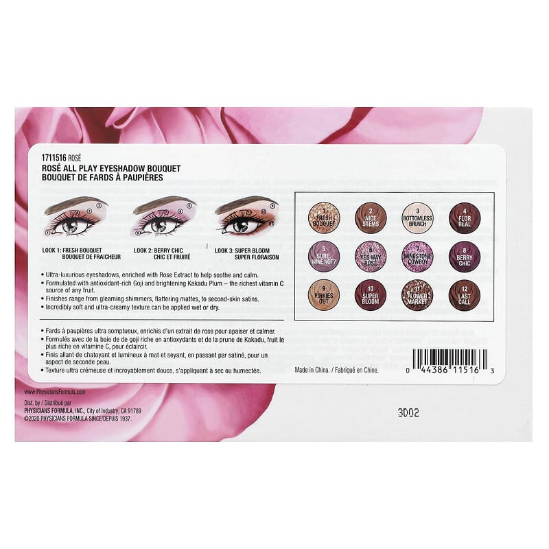 Physicians Formula, Ros? All Play, Eyeshadow Bouquet, 1711516 Rose, 0.48 oz (13.7 g)