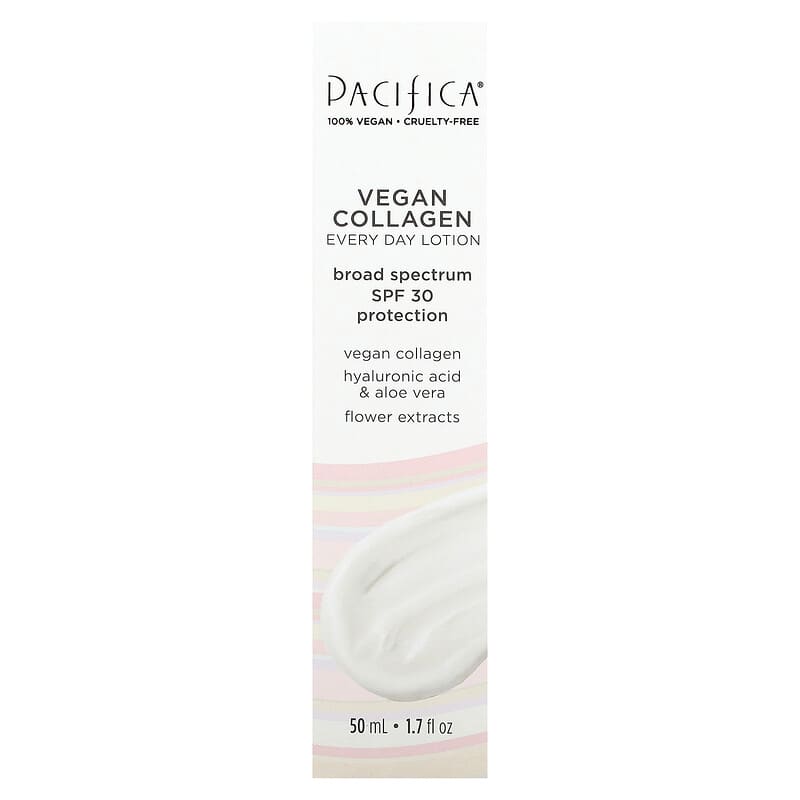 Pacifica, Vegan Collagen, Every Day Lotion, Combination, Dry &amp; Aging Skin Types, SPF 30, 1.7 fl oz (50 ml)