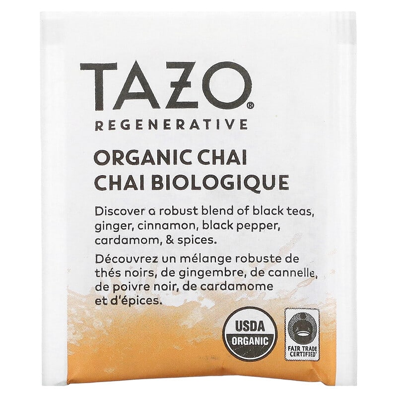 TAZO, Regenerative, Organic Chai, Black Tea, 16 Tea Bags, 1.5 oz (43 g)