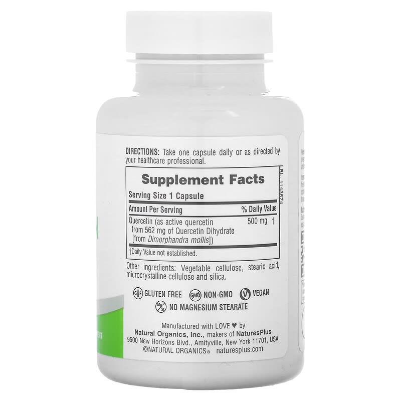 NaturesPlus, Pro Quercetin 500, 60 Capsules (500 mg per Capsule)