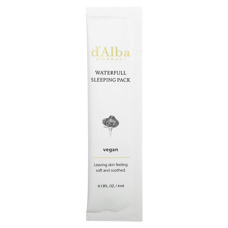 d'Alba, Waterfull Vegan Sleeping Pack, 12 Packs, 0.13 fl oz  (4 ml) Each