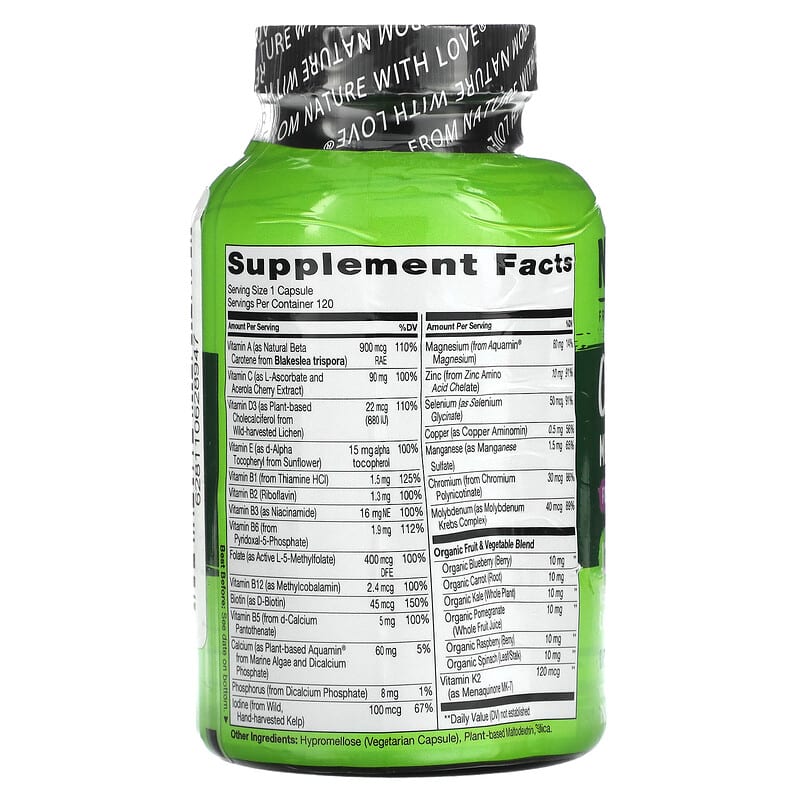 NATURELO, One Daily Multivitamin, For Women 50+, 120 Vegetarian Capsules