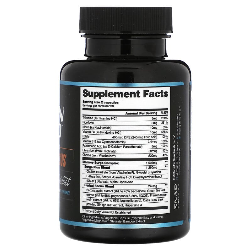 Snap Supplements, Brain Food, 60 Capsules