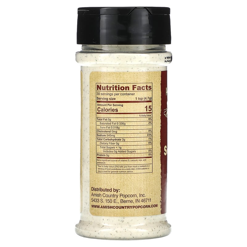 Amish Country Popcorn, Popcorn Seasoning, Sour Cream &amp; Onion, 5 oz (142 g)