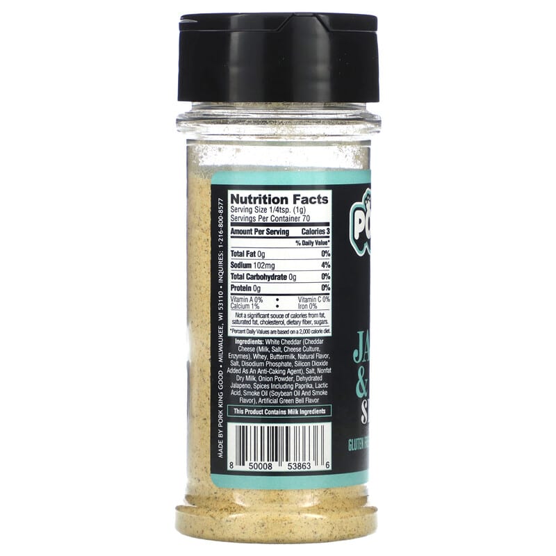 Pork King Good, Smoky Jalapeno &amp; Cheese Seasoning, 2.5 oz (70.8 g)