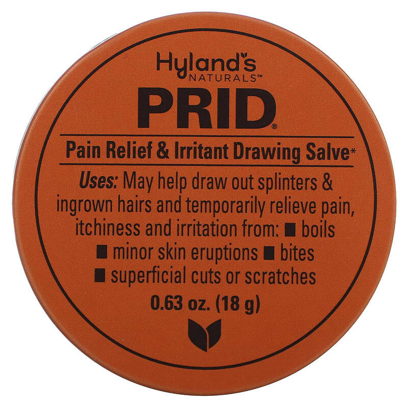Hyland's Naturals, Prid®, Pain Relief &amp; Irritant Drawing Salve, 0.63 oz (18 g)