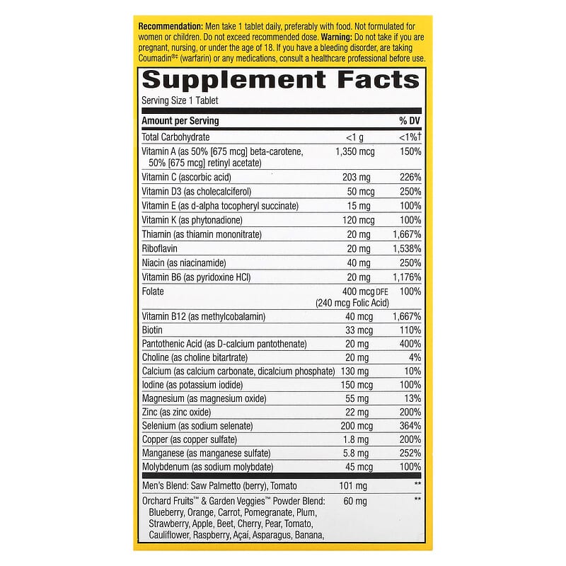 Nature's Way, Alive! Men's Ultra Multivitamin, 60 Tablets