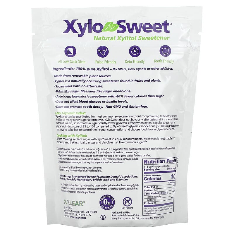 Xlear, XyloSweet®, Natural Xylitol Sweetener, 1 lb (454 g)