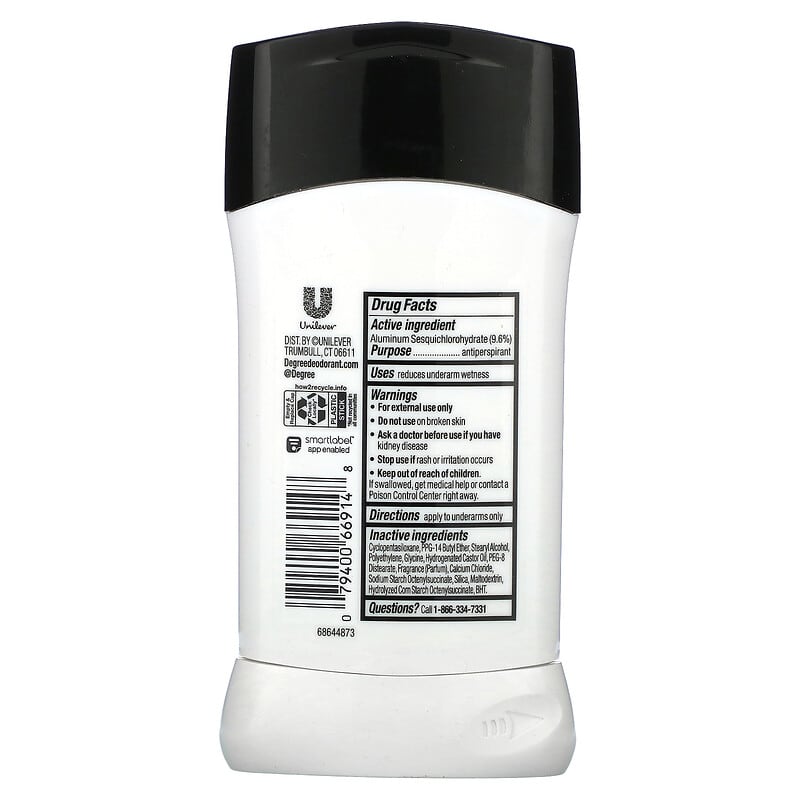Degree, UltraClear, Black &amp; White, Antiperspirant Deodorant, Fresh, 2.7 oz (76 g)