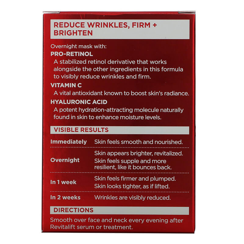 L'Or?al, Revitalift Triple Power, Anti-Aging Overnight Beauty Mask, 1.7 oz (48 g)