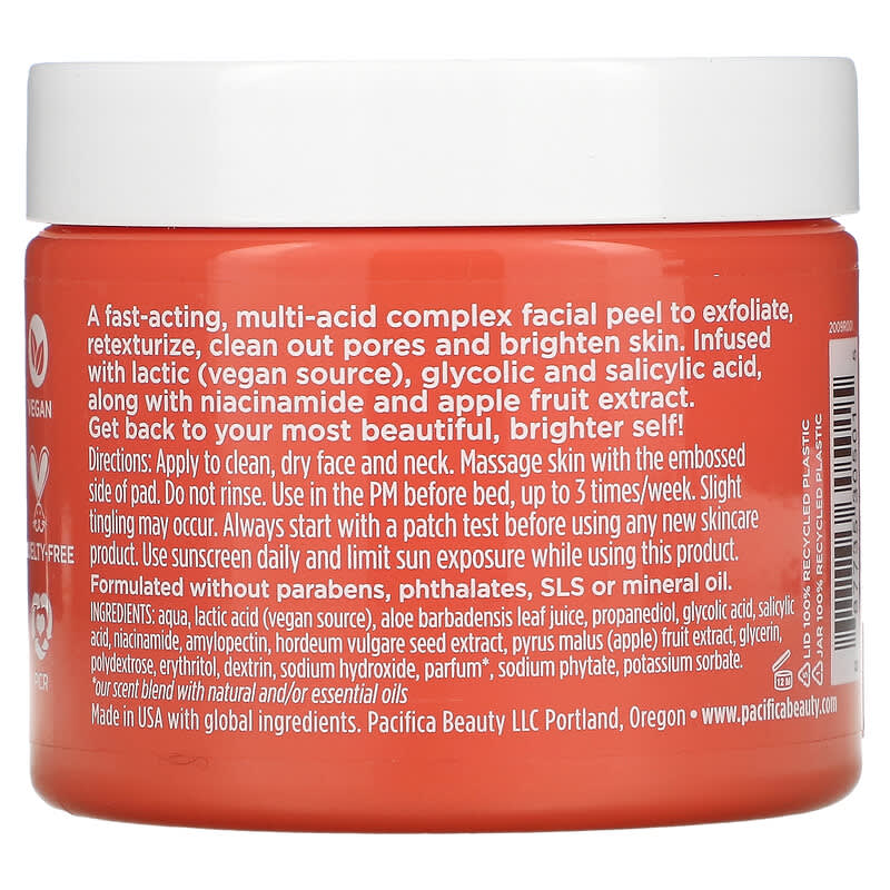 Pacifica, Glow Baby, Brightening Peel Pads, 60 Pads