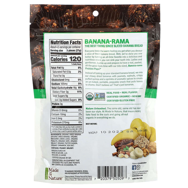 Made in Nature, Figgy Pops, Banana-Rama, 4.2 oz (119 g)