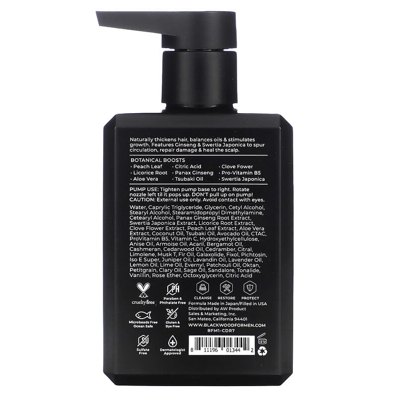 Blackwood For Men, Active Man, Daily Conditioner, Clove Flower, Ginseng &amp; Swertia Japonica, 7 fl oz (200 ml)