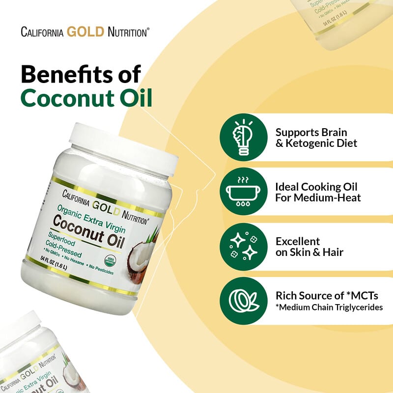 California Gold Nutrition, Superfoods, Cold Pressed Organic Virgin Coconut Oil, 16 fl oz (473 ml)