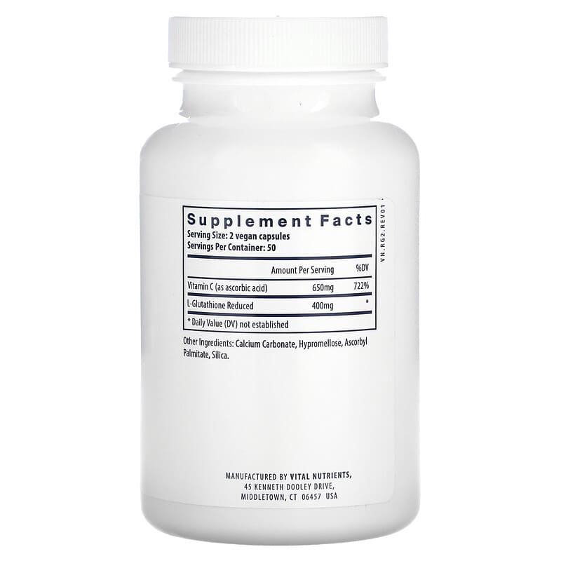 Vital Nutrients, Glutathione, 100 Vegan Capsules
