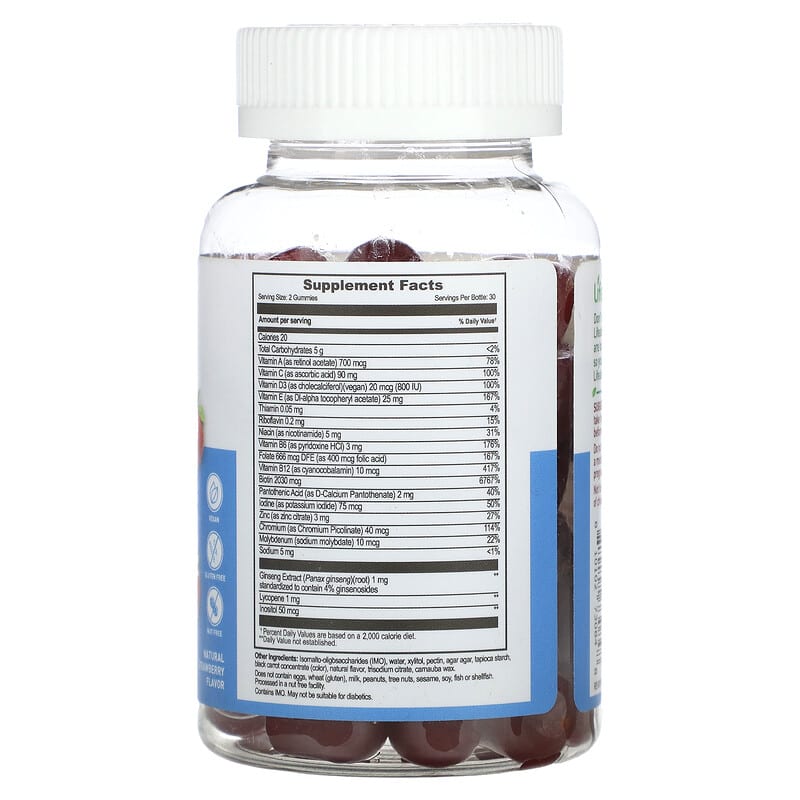 Lifeable, Women's Multivitamin Gummies, Sugar Free, Natural Strawberry, 60 Gummies