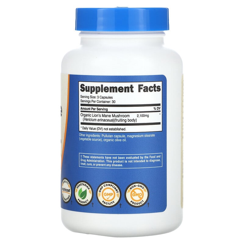 Nutricost, Lion's Mane Mushroom, 90 Capsules (700 mg per Capsule)