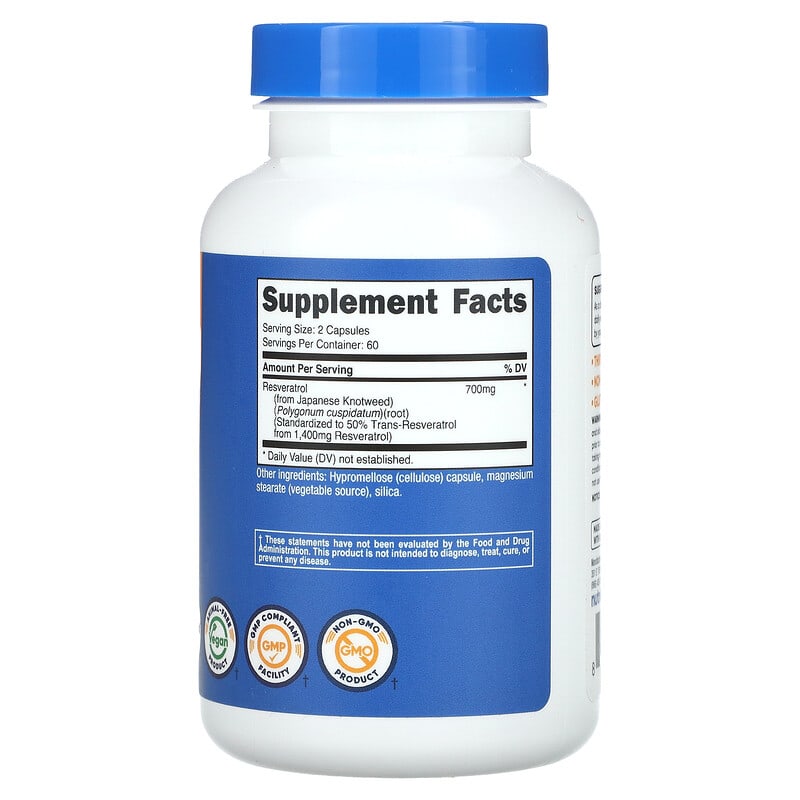 Nutricost, Resveratrol, 120 Capsules (350 mg per Capsule)