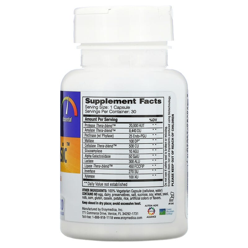 Enzymedica, Digest Basic®, 30 Capsules
