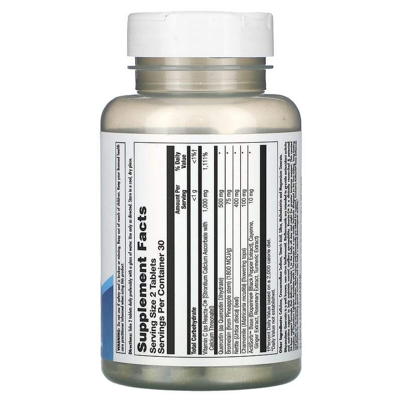 KAL, Quercetin Reacta-C Bromelain, 60 Tablets
