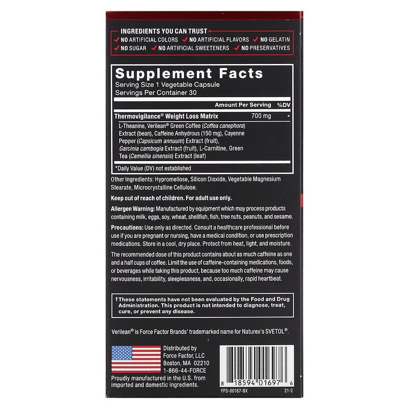 Force Factor, LeanFire®, 30 Vegetable Capsules