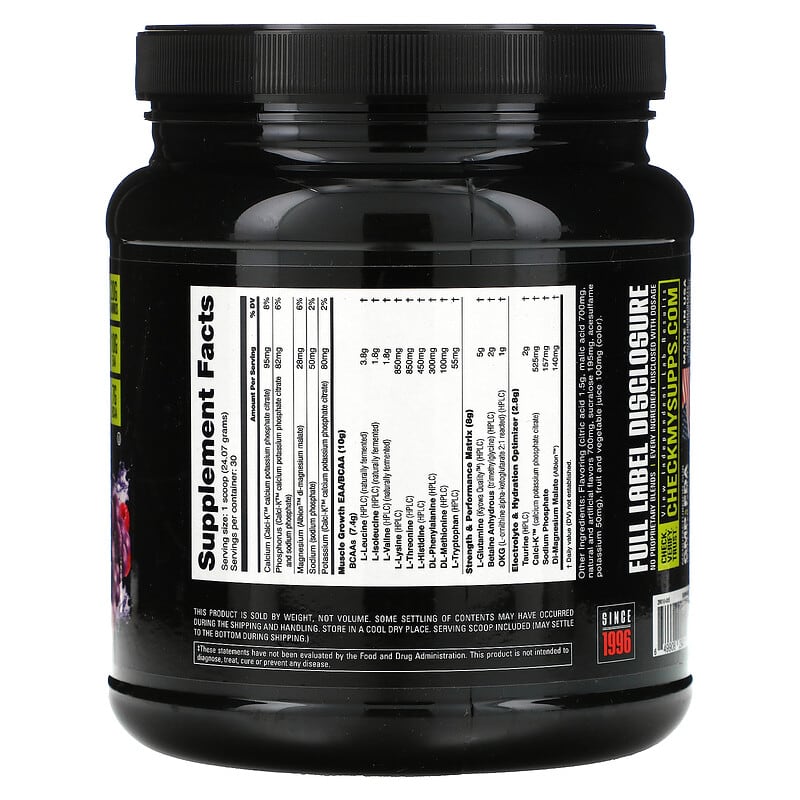 NutraBio, Intra Blast, Intra Workout Amino Fuel, Grape Berry Crush, 1.58 lb (716 g)