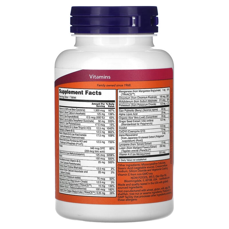 NOW Foods, ADAM, Superior Men's Multi, 60 Tablets