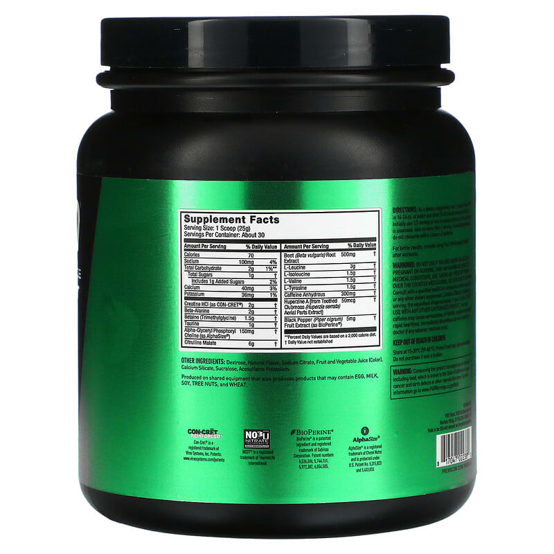 JYM Supplement Science, Pre JYM®, High Performance Pre-Workout, Grape Candy, 1.65 lbs (750 g)