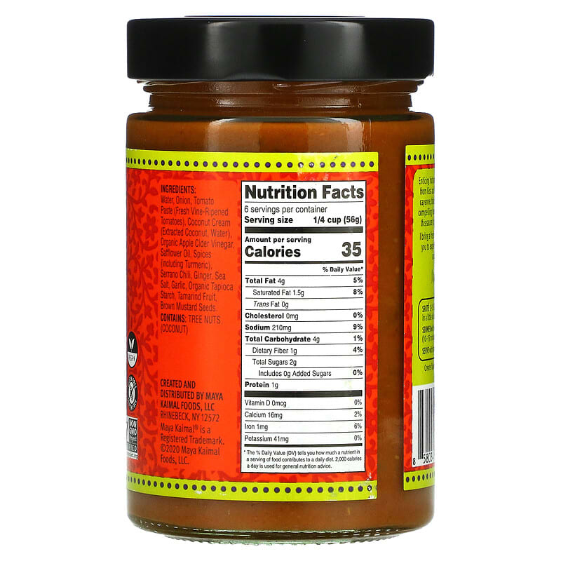 Maya Kaimal, Spicy Vindaloo, Indian Simmer Sauce, Spicy, Zesty Coconut &amp; Chili, 12.5 oz (354 g)