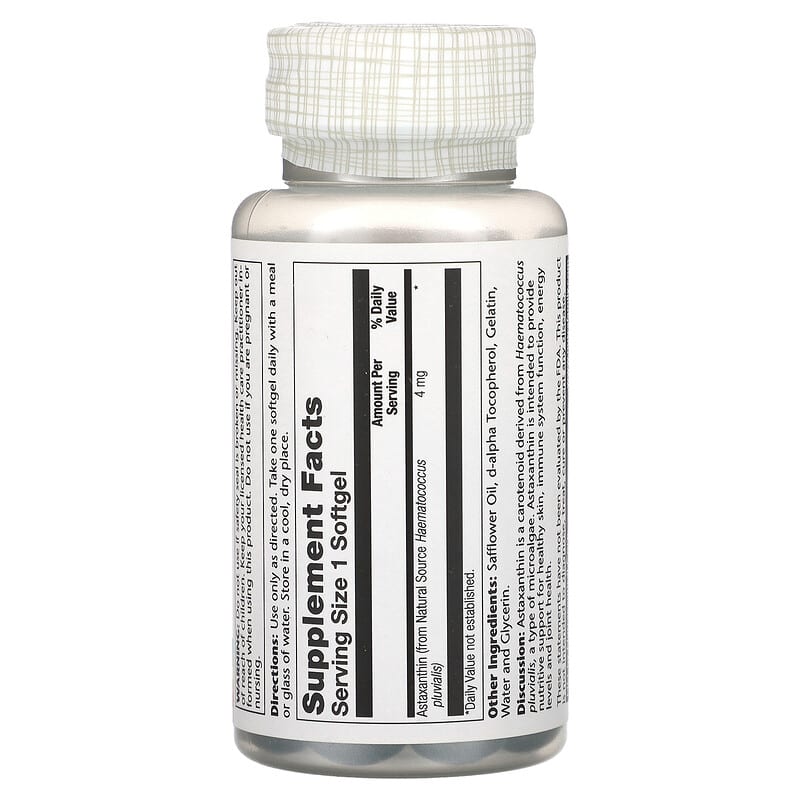 Solaray, Astaxanthin, 4 mg, 60 Softgels