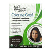 Light Mountain, Color the Gray!, Natural Hair Color & Conditioner, Dark Brown, 7 oz (198 g)
