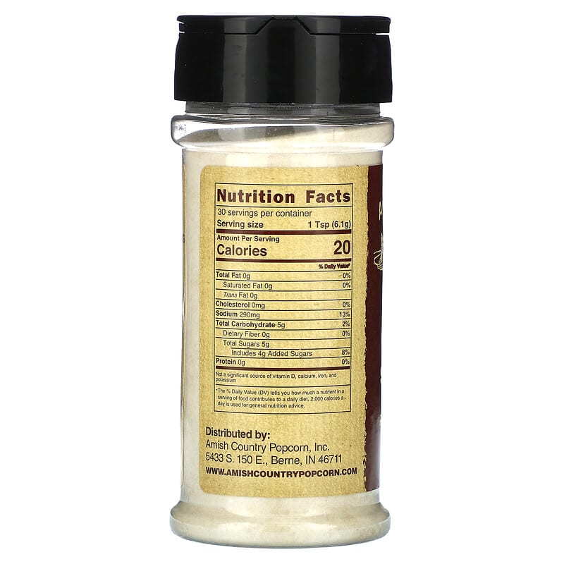 Amish Country Popcorn, Popcorn Seasoning, Sea Salt &amp; Caramel , 6.5 oz (184 g)