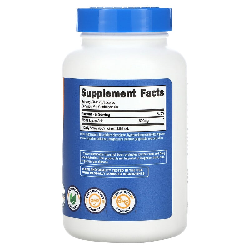 Nutricost, Alpha Lipoic Acid, 120 Capsules (300 mg per Capsule)