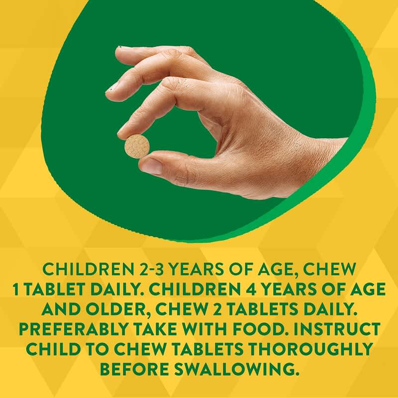 Nature's Way, Alive!® Kids, Chewable Multivitamin, Ages 2+, Orange &amp; Berry Fruit, 120 Chewable Tablets