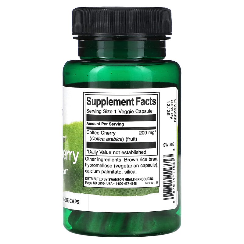 Swanson, Full Spectrum®, Coffee Cherry, 200 mg, 60 Veggie Caps