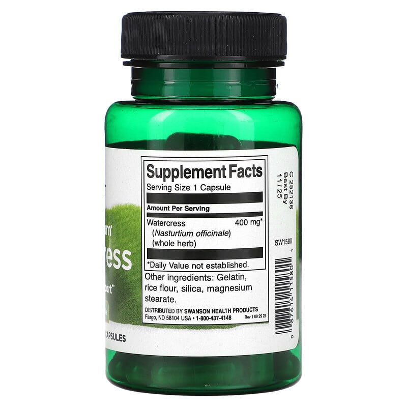 Swanson, Full Spectrum® Watercress, 400 mg, 60 Capsules
