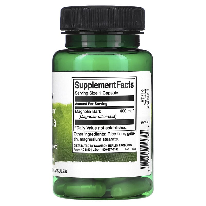 Swanson, Full Spectrum® Magnolia Bark, 400 mg, 60 Capsules