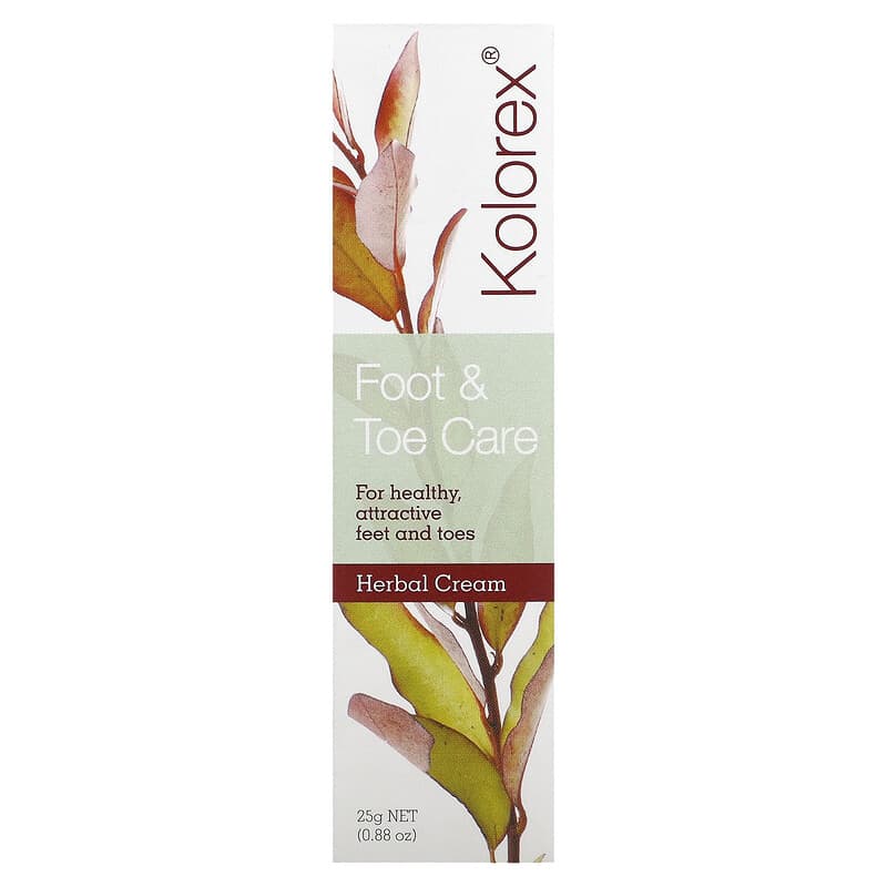 Kolorex, Derma Care, Foot &amp; Toe Cream, 0.88 oz (25 g)