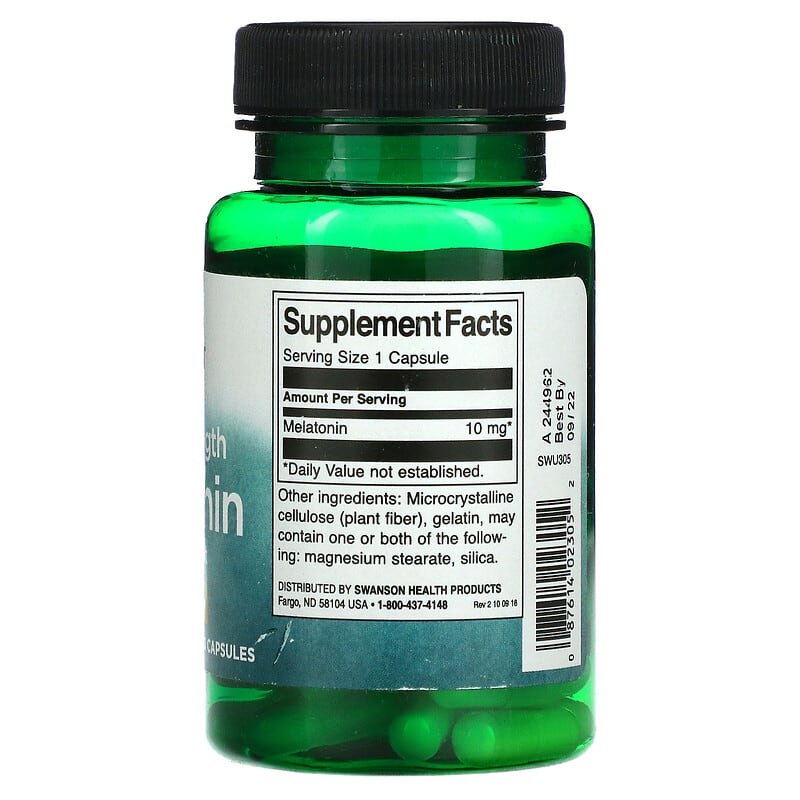 Swanson, Melatonin, Triple Strength , 10 mg, 60 Capsules