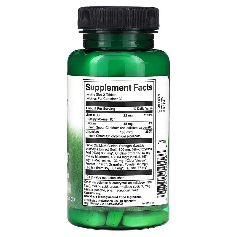 Swanson, Fat Burner, 60 Vegan Tablets