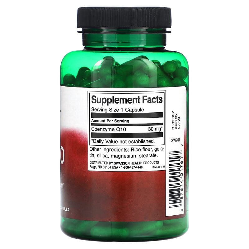 Swanson, CoQ10, 30 mg, 240 Vegan Capsules