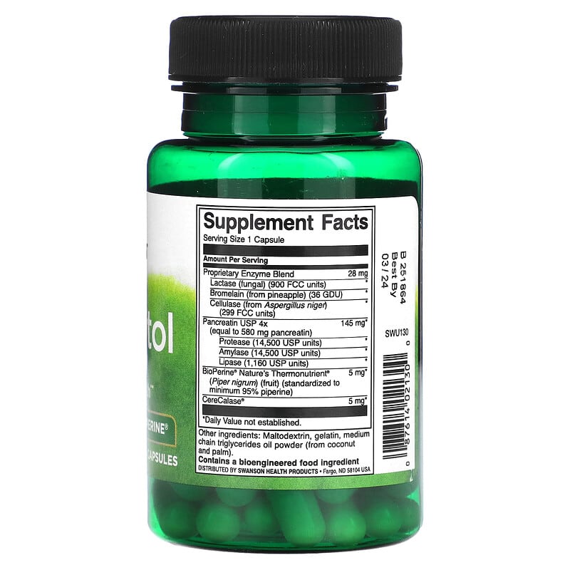 Swanson, Digestitol, 60 Capsules