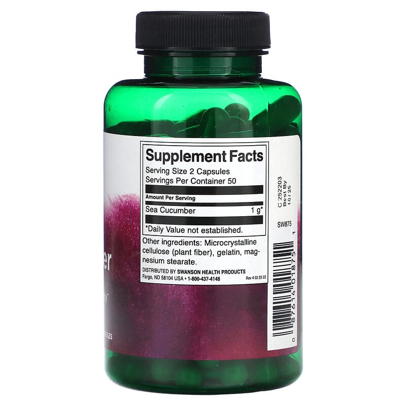 Swanson, Sea Cucumber, 500 mg, 100 Capsules