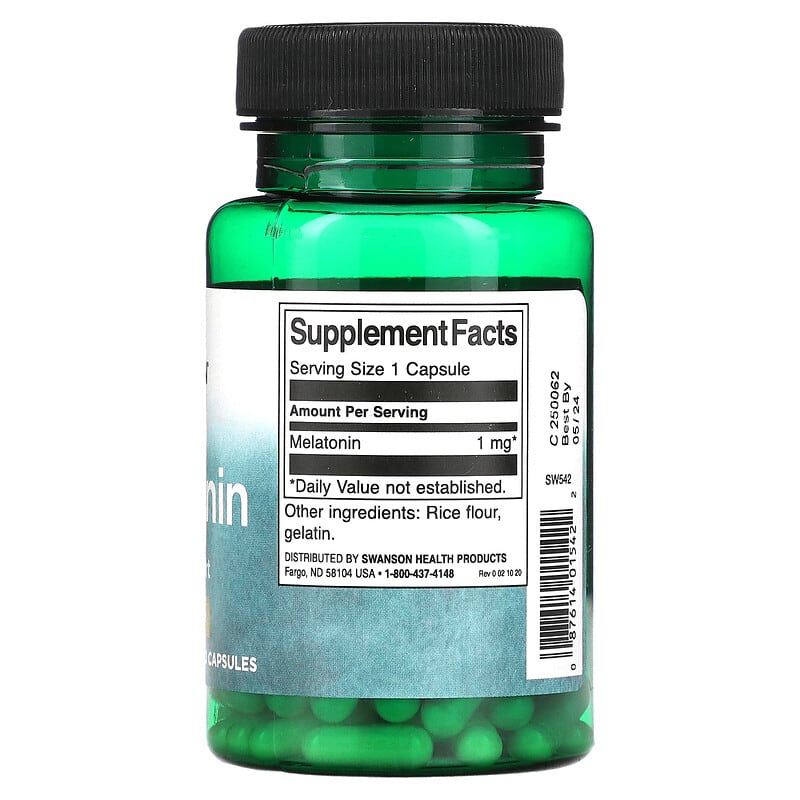 Swanson, Low Dose Melatonin, 1 mg, 120 Capsules