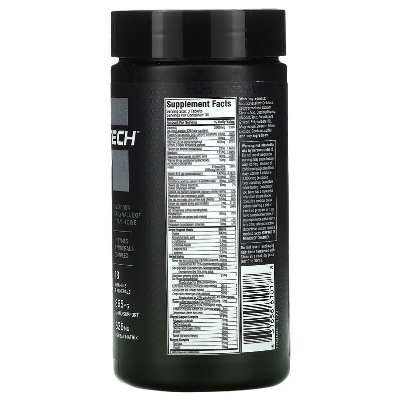 MuscleTech, Platinum MultiVitamin, 90 Tablets