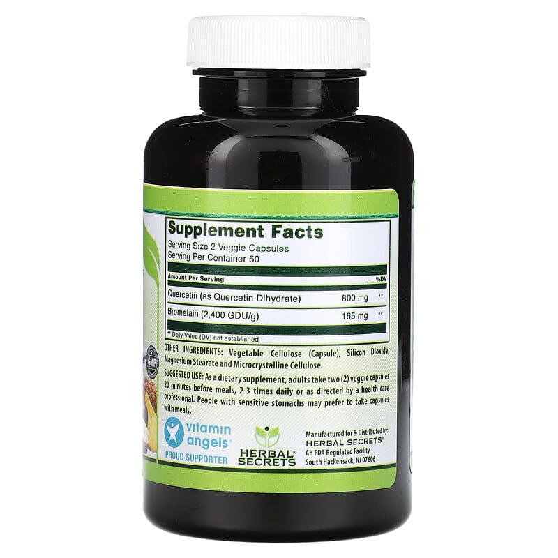 Herbal Secrets, Quercetin Bromelain, 120 Veggie Capsules