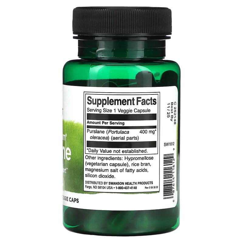 Swanson, Full Spectrum® Purslane, 400 mg, 60 Veggie Caps